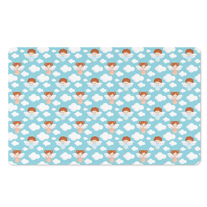 Little Angel Pattern Print Polyester Doormat