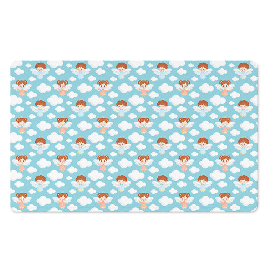 Little Angel Pattern Print Polyester Doormat