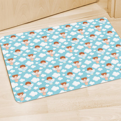 Little Angel Pattern Print Polyester Doormat