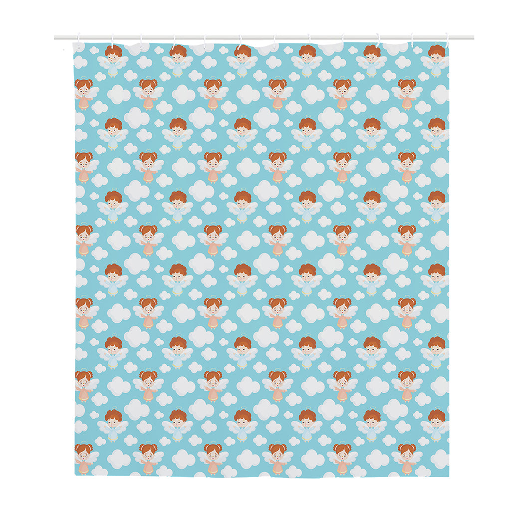 Little Angel Pattern Print Polyester Shower Curtain