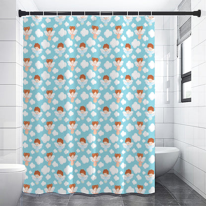 Little Angel Pattern Print Premium Shower Curtain