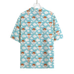 Little Angel Pattern Print Rayon Hawaiian Shirt