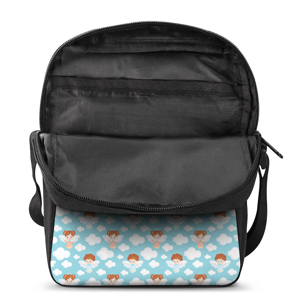 Little Angel Pattern Print Rectangular Crossbody Bag
