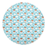 Little Angel Pattern Print Round Blanket