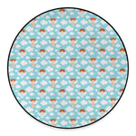 Little Angel Pattern Print Round Floor Mat
