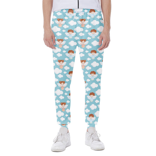 Little Angel Pattern Print Scuba Joggers