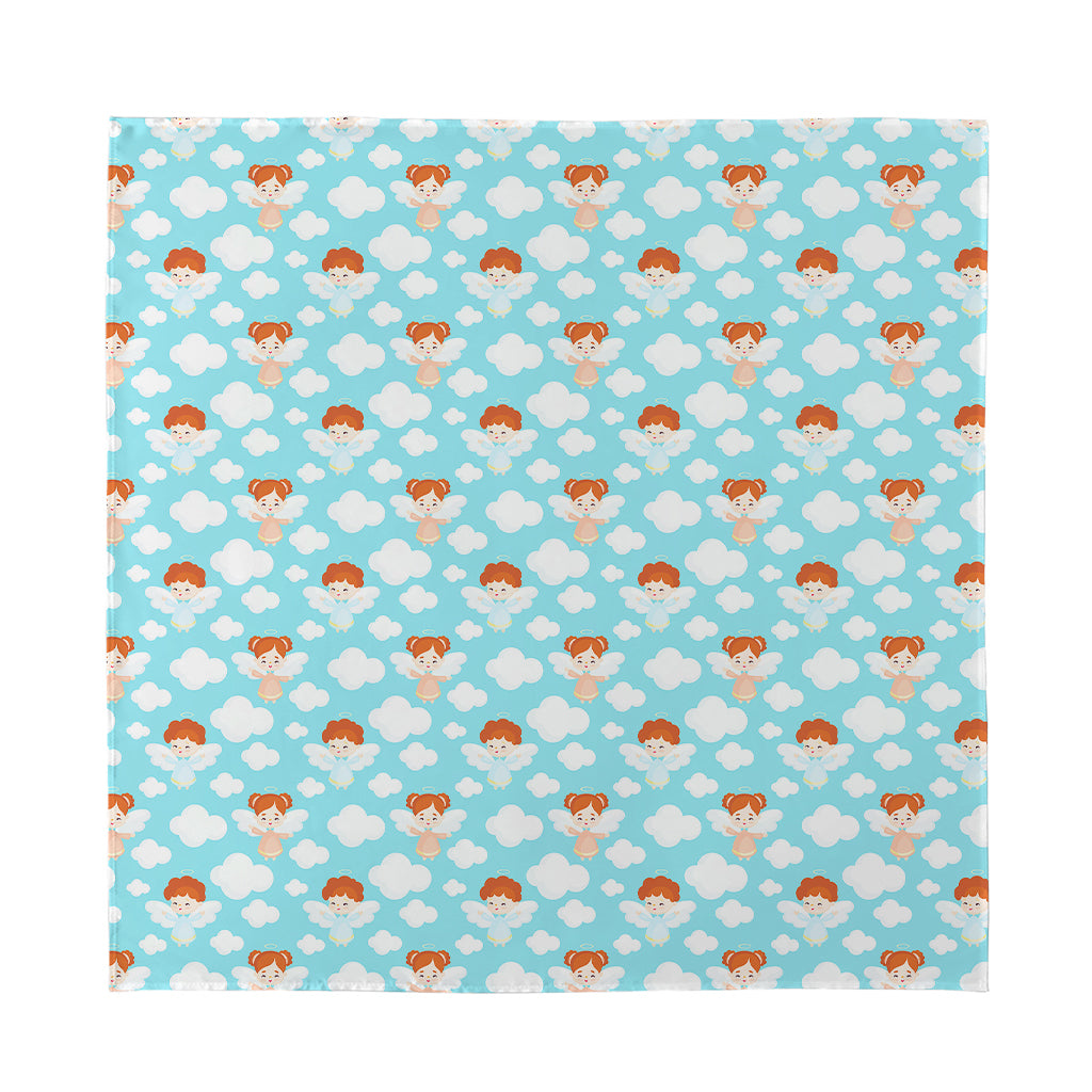 Little Angel Pattern Print Silk Bandana