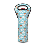 Little Angel Pattern Print Single Neoprene Wine Tote