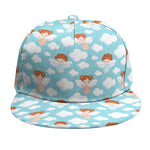Little Angel Pattern Print Snapback Cap