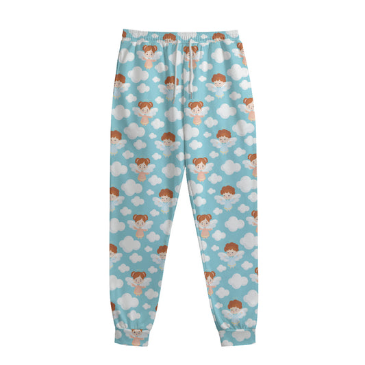 Little Angel Pattern Print Sweatpants