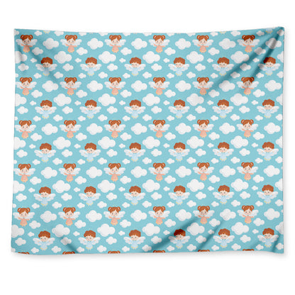 Little Angel Pattern Print Tapestry