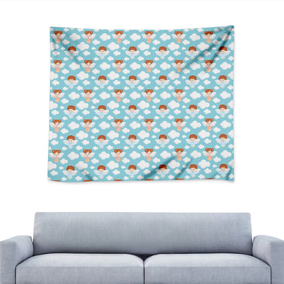 Little Angel Pattern Print Tapestry