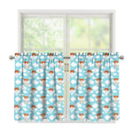 Little Angel Pattern Print Tier Curtains