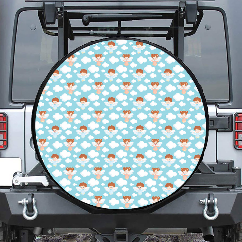 Little Angel Pattern Print Tire Cover