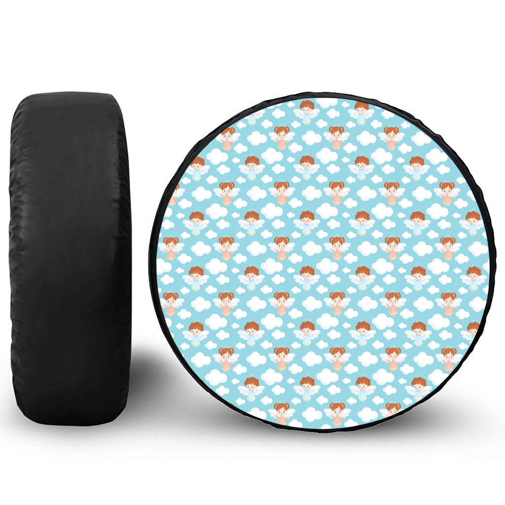 Little Angel Pattern Print Tire Cover