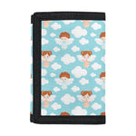Little Angel Pattern Print Trifold Wallet