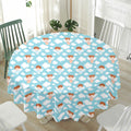 Little Angel Pattern Print Waterproof Round Tablecloth