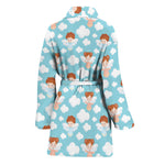 Little Angel Pattern Print Women's Bathrobe