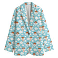 Little Angel Pattern Print Women's Cotton Blazer