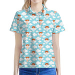 Little Angel Pattern Print Women's Polo Shirt