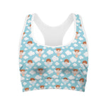 Little Angel Pattern Print Women's Sports Bra