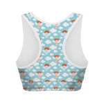 Little Angel Pattern Print Women's Sports Bra