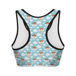 Little Angel Pattern Print Women's Sports Bra
