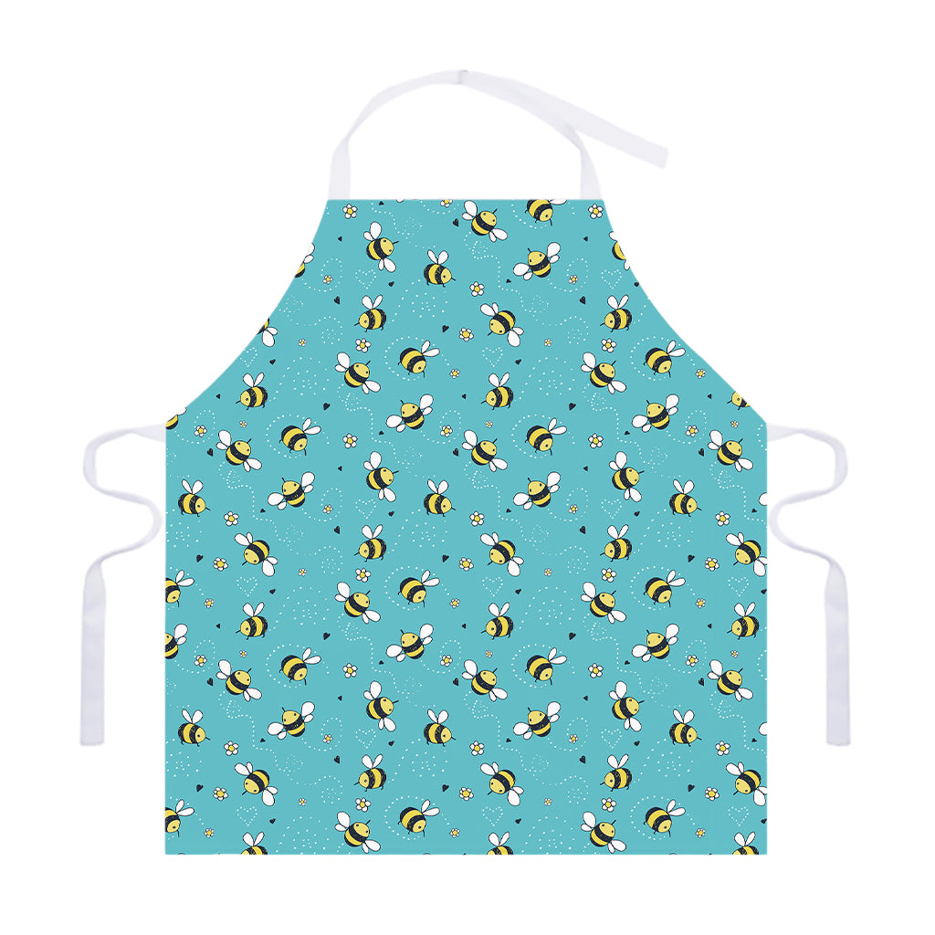 Little Bee Pattern Print Adjustable Apron