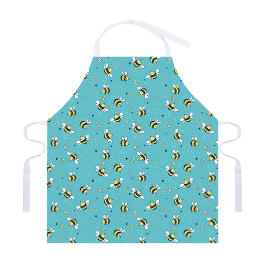 Little Bee Pattern Print Adjustable Apron