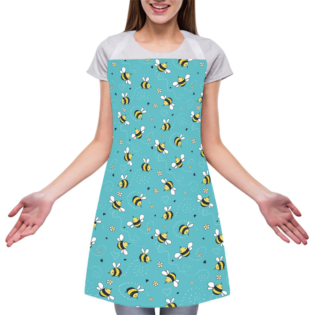 Little Bee Pattern Print Adjustable Apron
