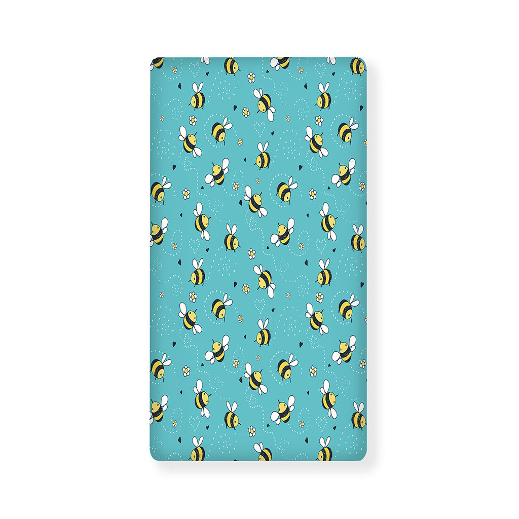 Little Bee Pattern Print Baby Crib Sheet
