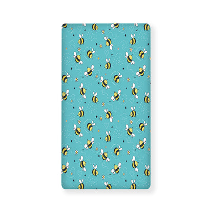 Little Bee Pattern Print Baby Crib Sheet