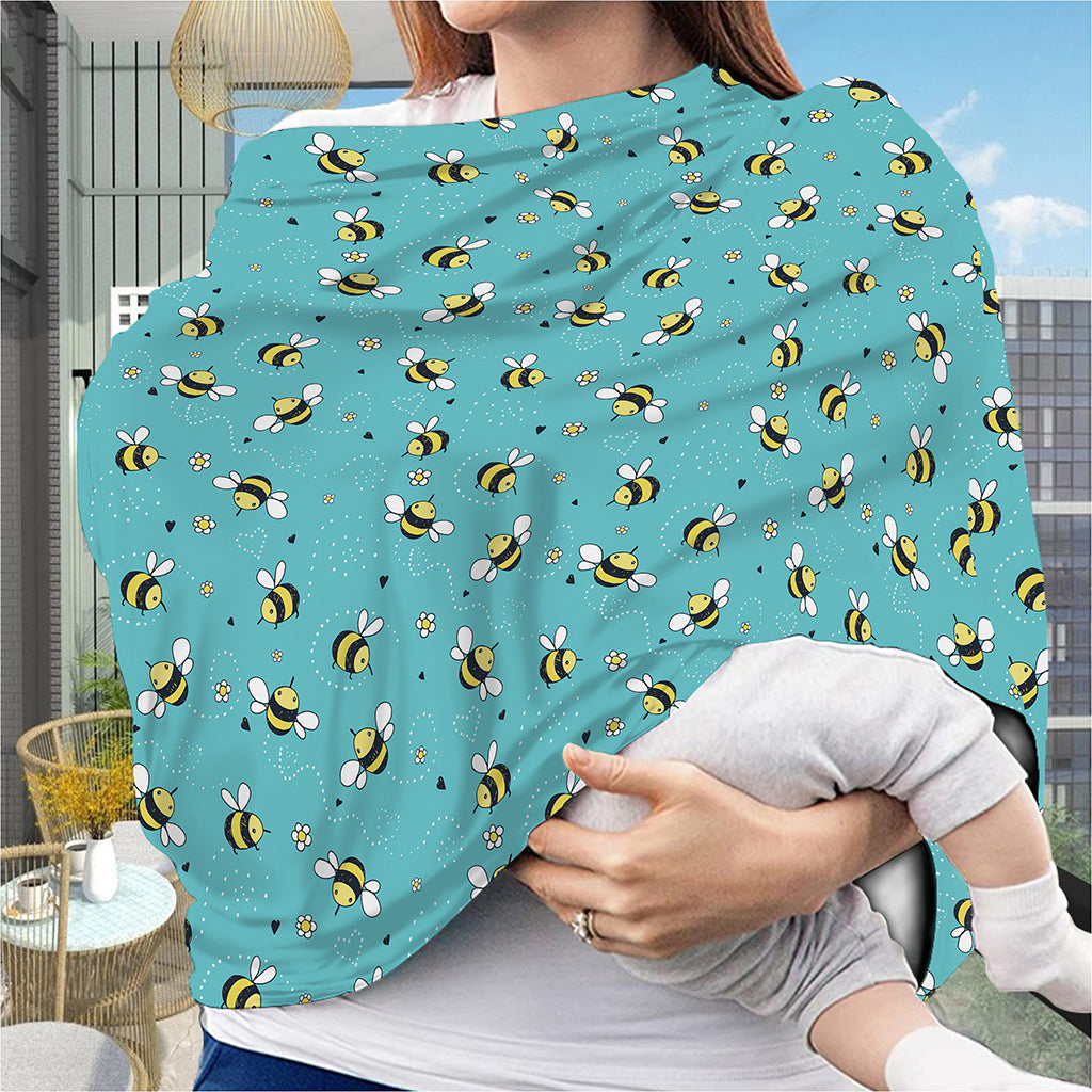 Little Bee Pattern Print Baby Seat Cover
