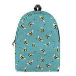 Little Bee Pattern Print Backpack