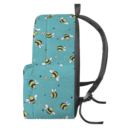 Little Bee Pattern Print Backpack