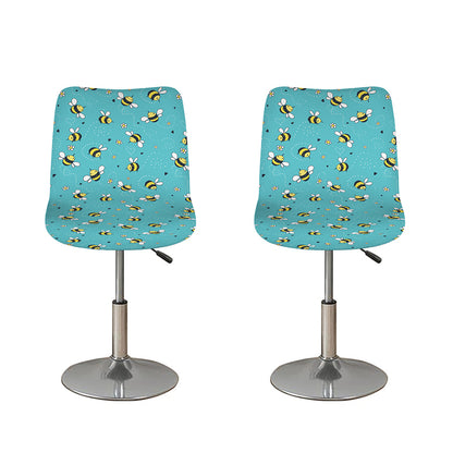 Little Bee Pattern Print Bar Stool Covers