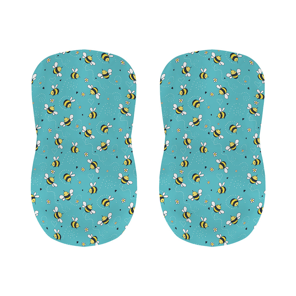 Little Bee Pattern Print Bar Stool Covers