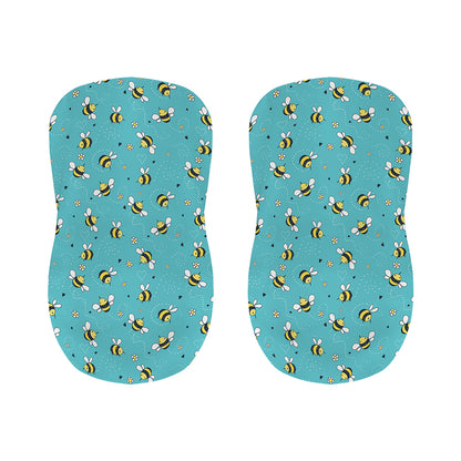 Little Bee Pattern Print Bar Stool Covers