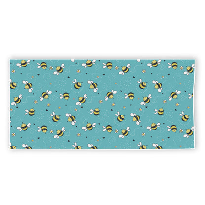 Little Bee Pattern Print Beach Towel