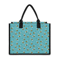 Little Bee Pattern Print Canvas Tote Bag