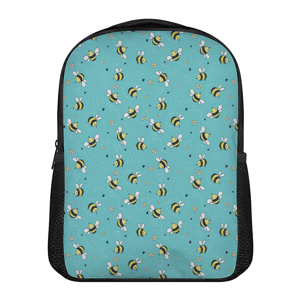 Little Bee Pattern Print Casual Backpack