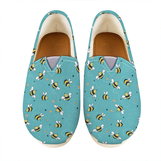Little Bee Pattern Print Casual Shoes