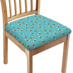Little Bee Pattern Print Chair Cushion Cover