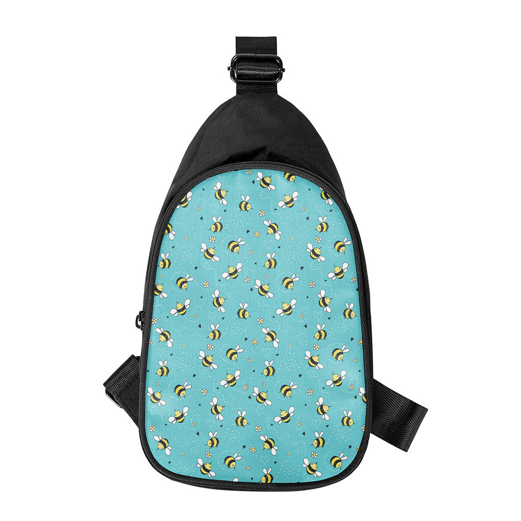 Little Bee Pattern Print Chest Bag
