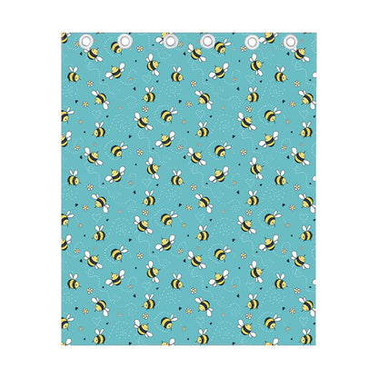 Little Bee Pattern Print Curtain