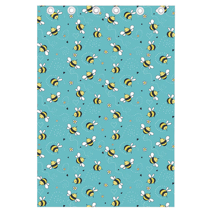 Little Bee Pattern Print Curtain
