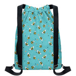 Little Bee Pattern Print Drawstring Backpack