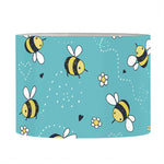 Little Bee Pattern Print Drum Lamp Shade