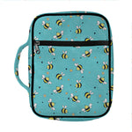 Little Bee Pattern Print Front Pocket Bible Bag