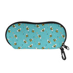 Little Bee Pattern Print Glasses Case